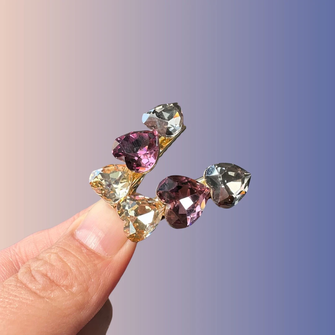 发夹边夹发饰刘海夹夹子气质可爱发卡头饰彩色炫彩钻发夹素款