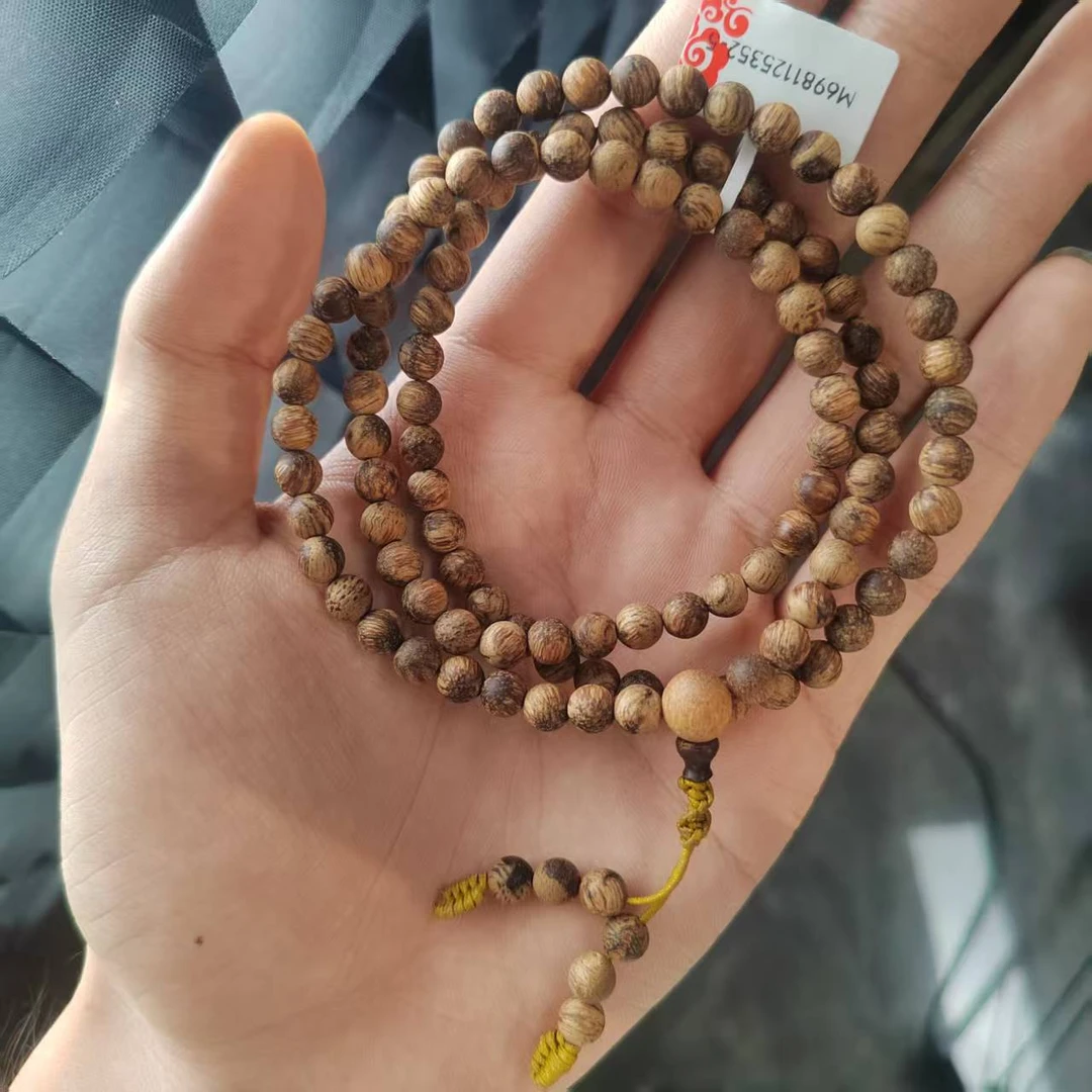 D95.【精品越南芽庄白奇楠虫漏倒架满油】5.9mm11.1g-M6981125352-5