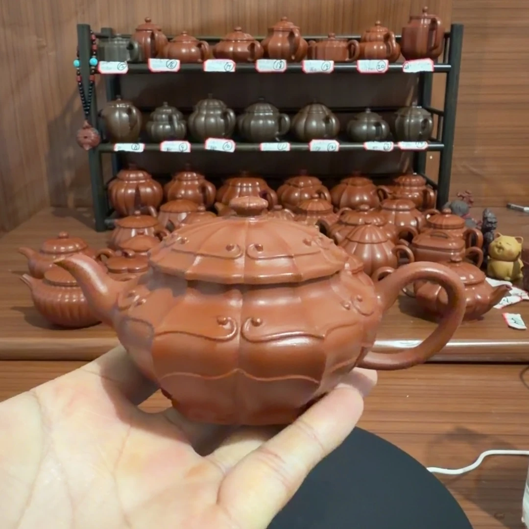 柒***柒原矿朱泥朱泥140cc 左右六方如意