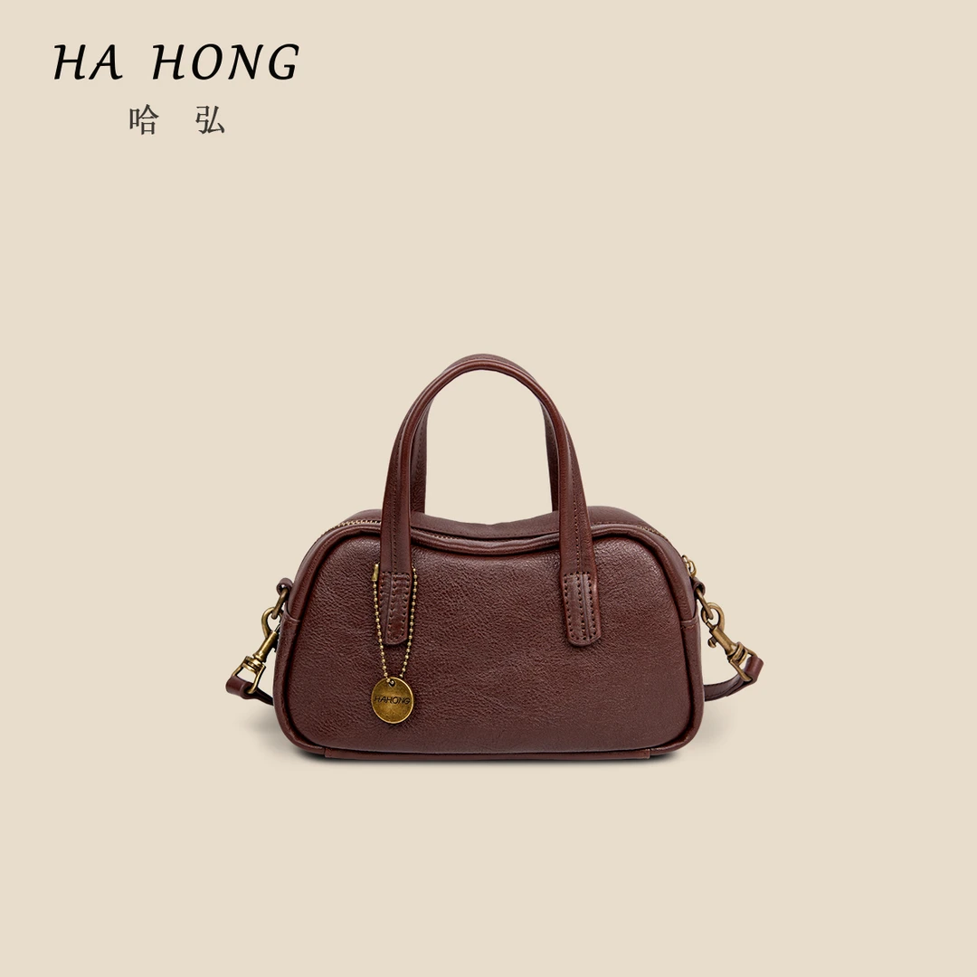 牛皮斜挎女包小众时尚腰果包包女款爆款2025简约百搭头层牛皮小包