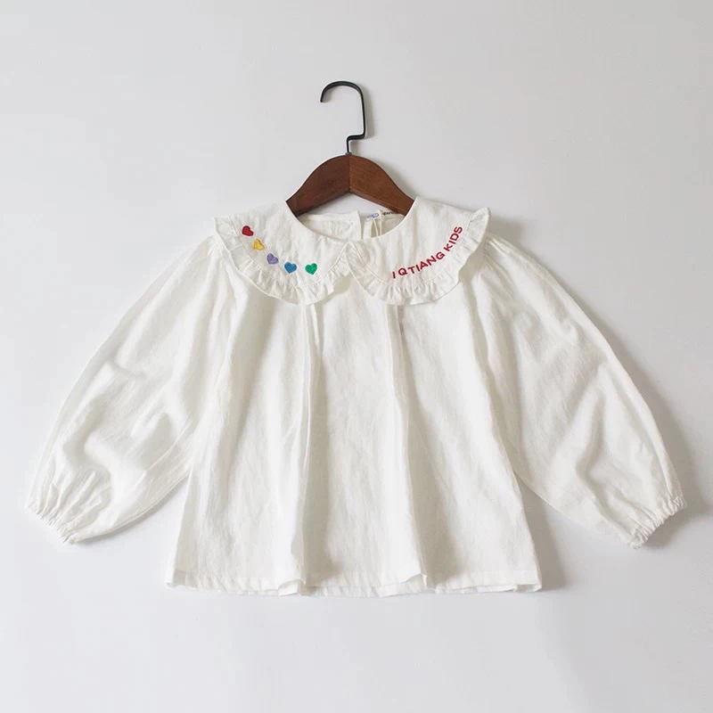 新店福利100码春秋女童娃娃衫宽松版型纯棉柔软好搭上衣