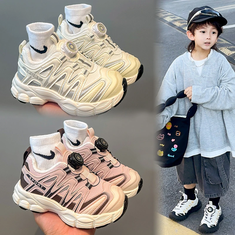 ABC儿童运动鞋2025秋冬新款女童时尚爆款老爹鞋男童软底加绒跑鞋