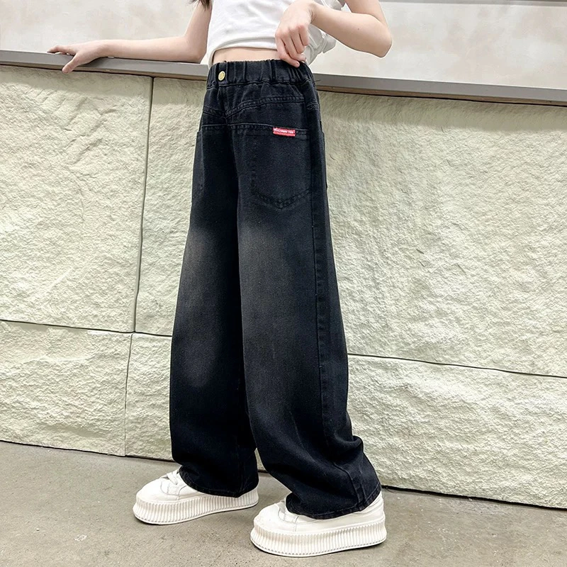 女童一体绒牛仔裤