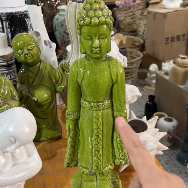 陶瓷花瓶微瑕捡漏出高48宽15公分