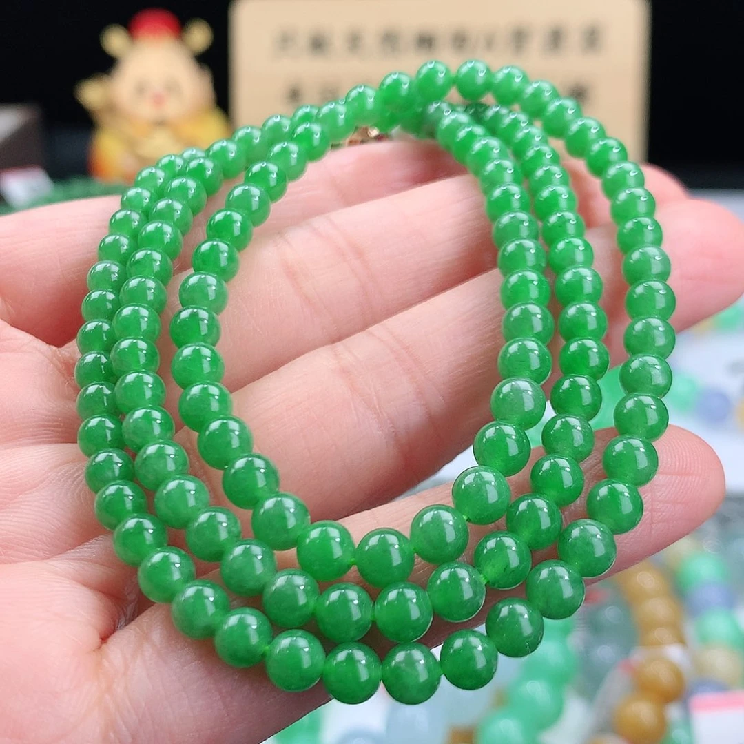 翡翠手链未镶嵌卡4.3-5mm