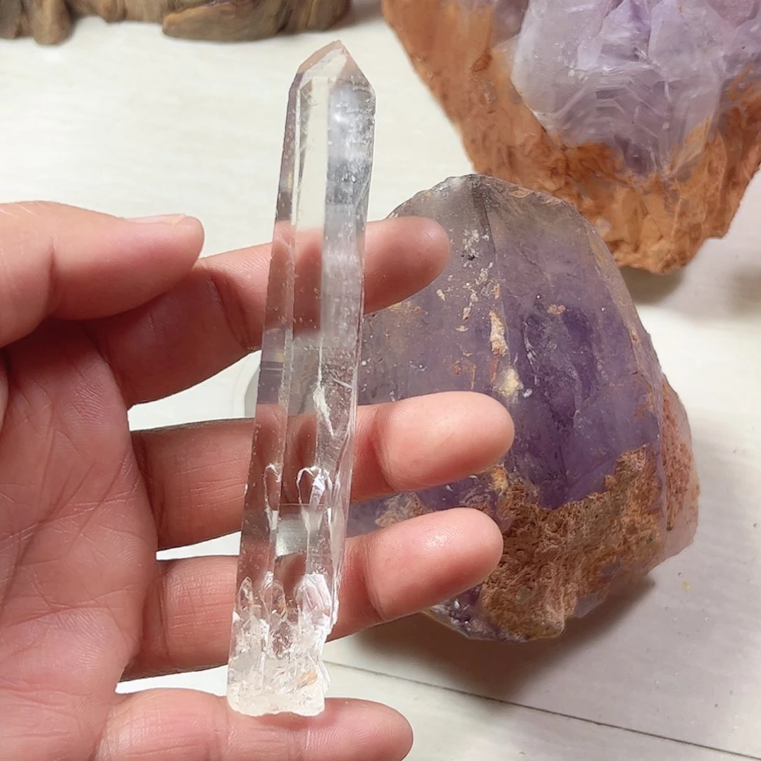 水晶天然水晶原石摆件未镶嵌枀**木