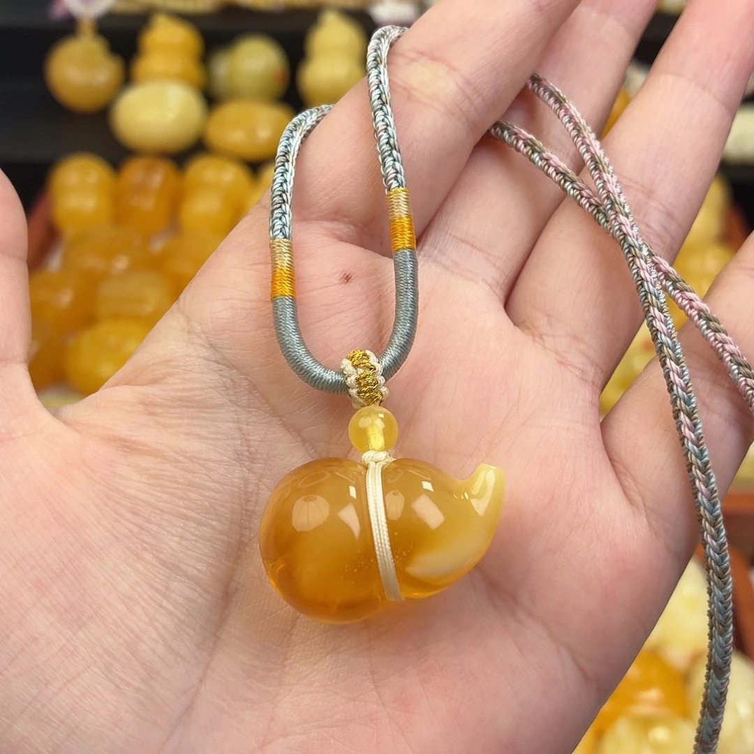 蜜蜡未镶嵌毛衣链蜜蜡