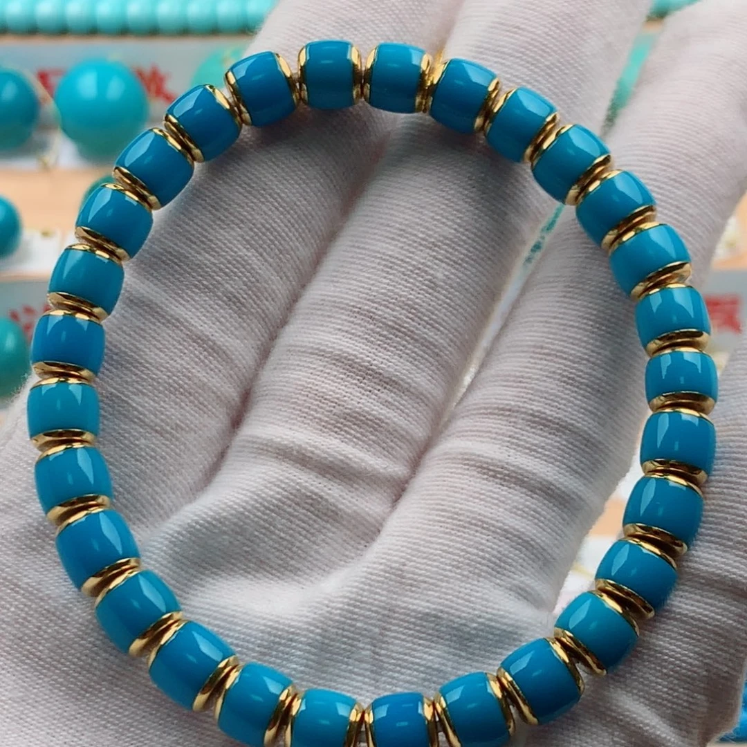 绿松石18K金镶嵌发饰