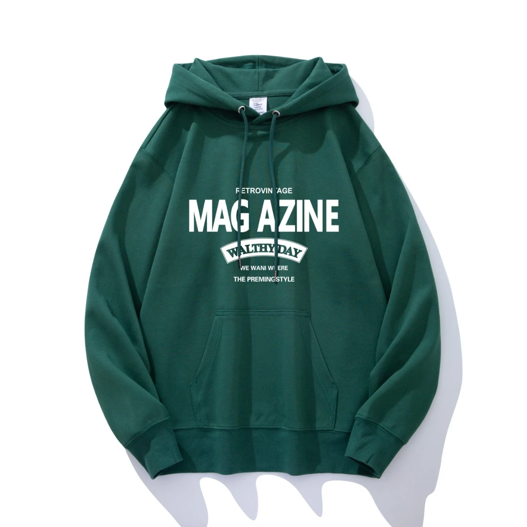 2025秋冬新款港风复古潮流宽松连帽卫衣男套头帽衫青少年学生外套