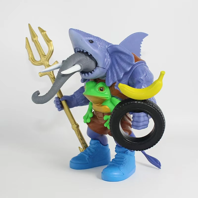 【新款】升级版海王鲨鱼外国AI山海经融合怪手办大号山海经儿童玩具