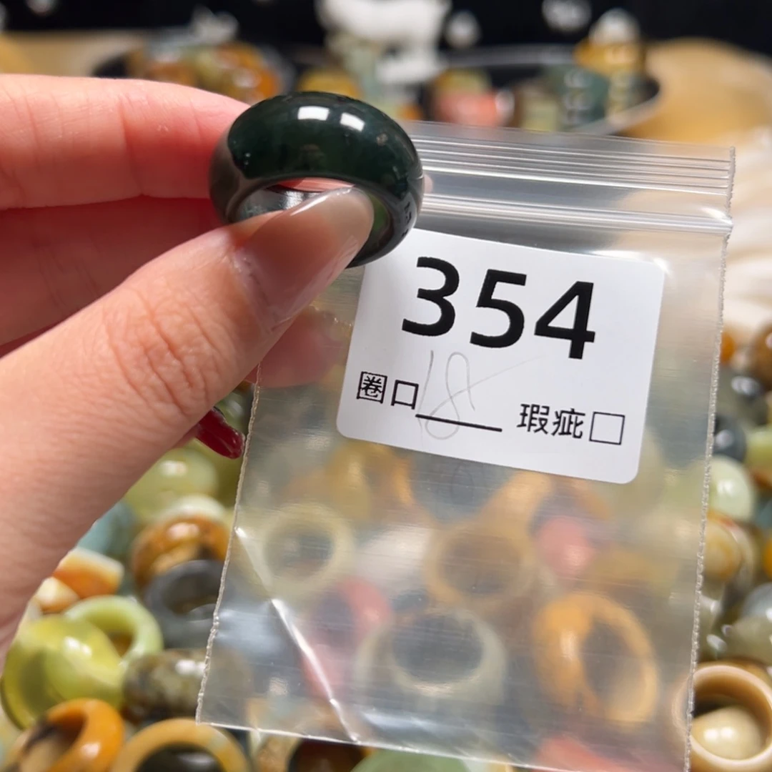 看***够蛇纹石玉未镶嵌戒指