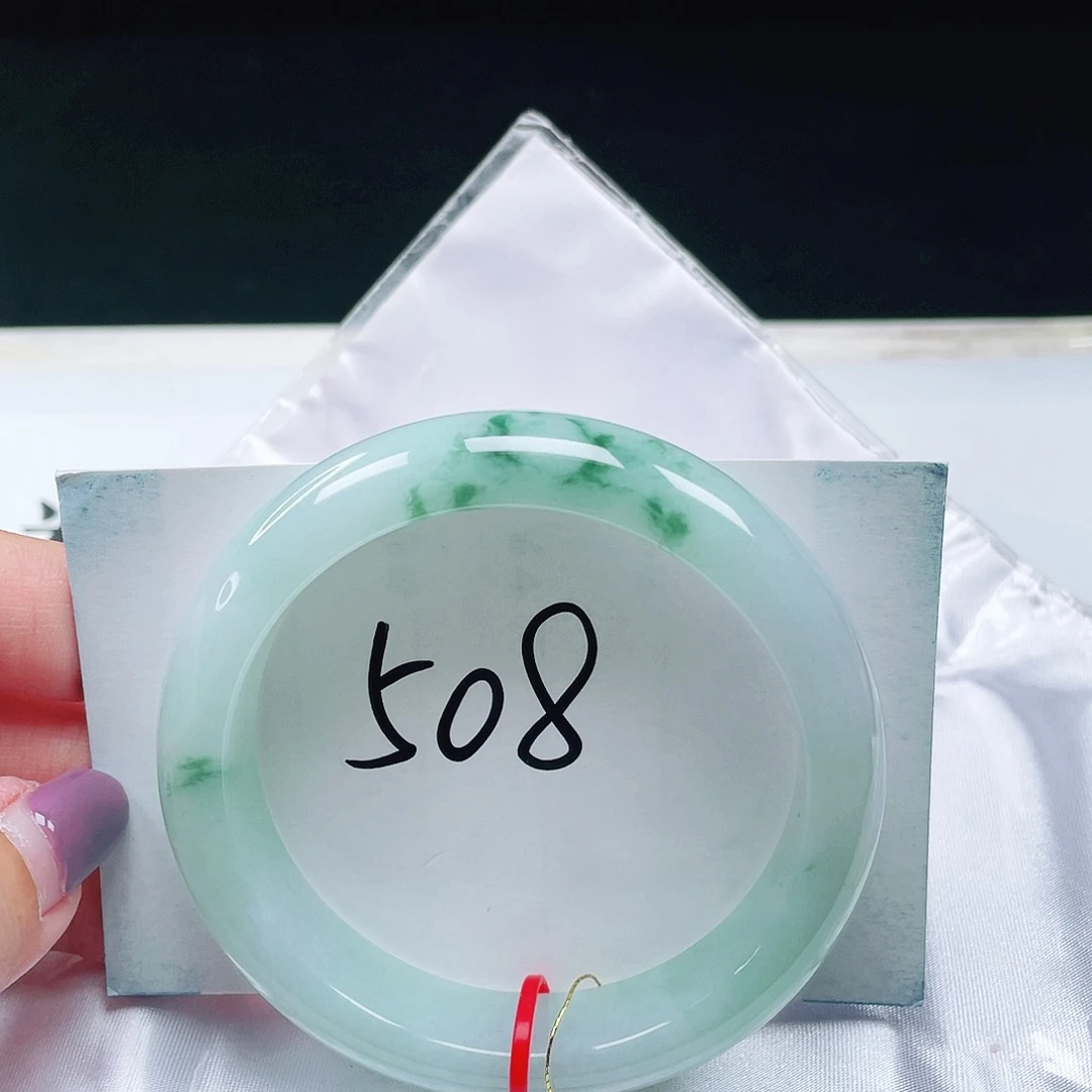 翡翠未镶嵌手镯缅甸翡翠56+