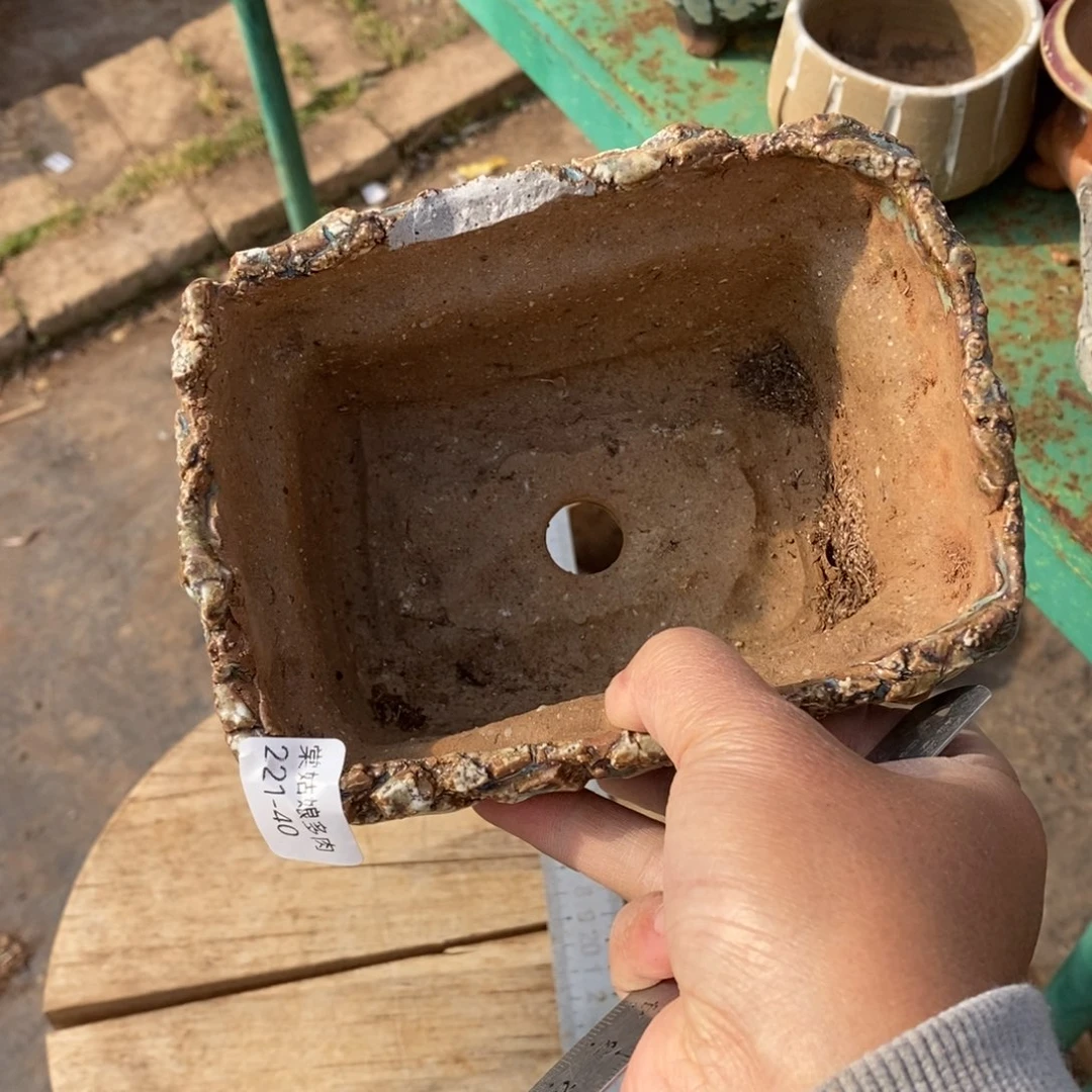 红陶黑*40号多肉盆瑕疵瑕疵