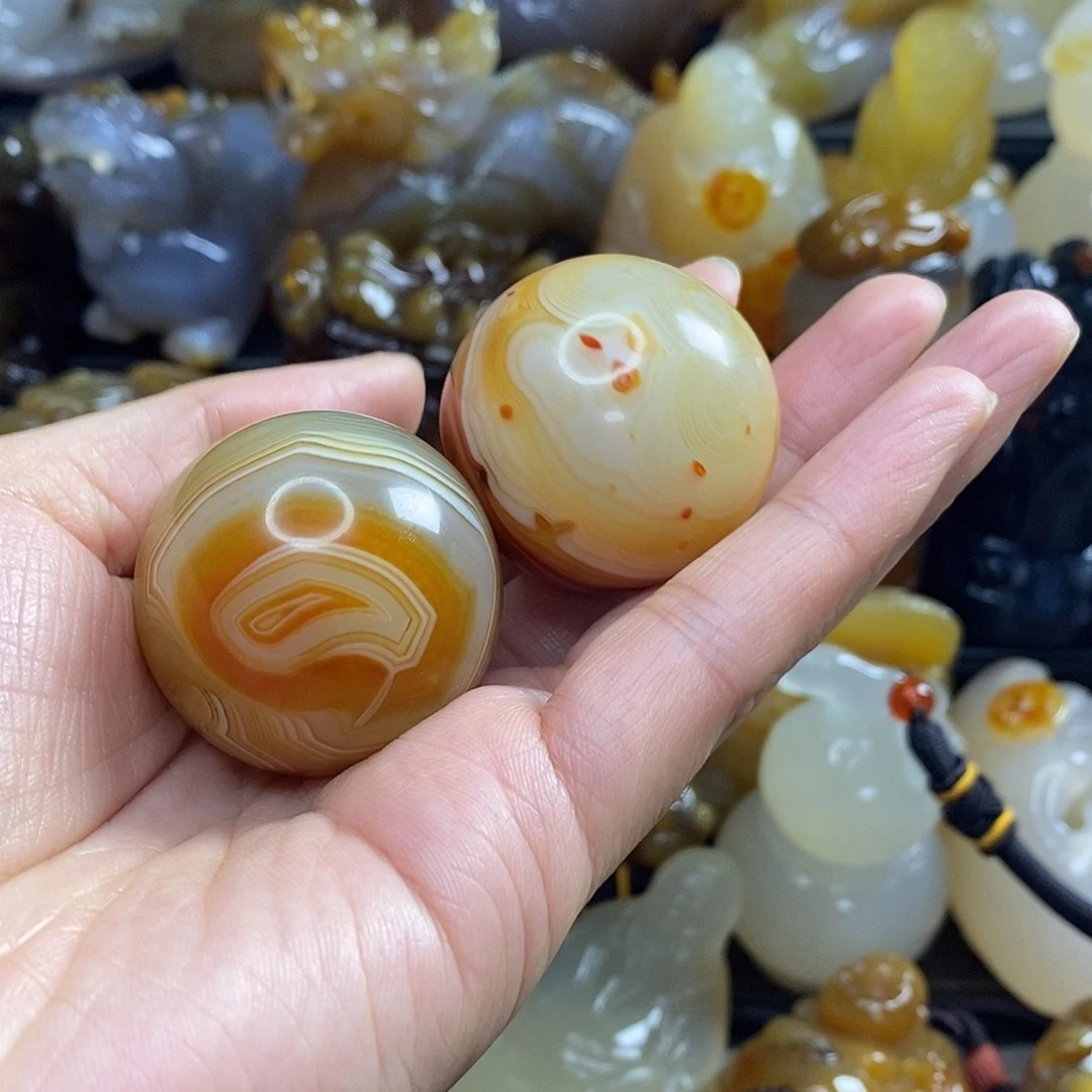 玛瑙/玉髓未镶嵌手把件