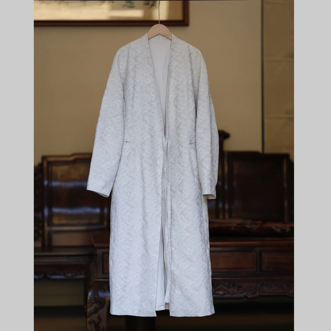 如素慢衣中式复古亚麻棉大气保暖外套风衣36551