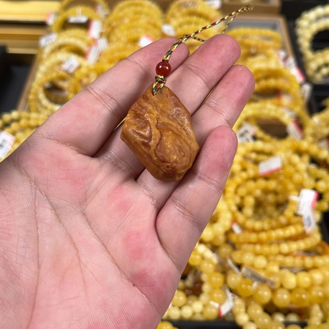 裸石琥珀未镶嵌琥珀吊坠