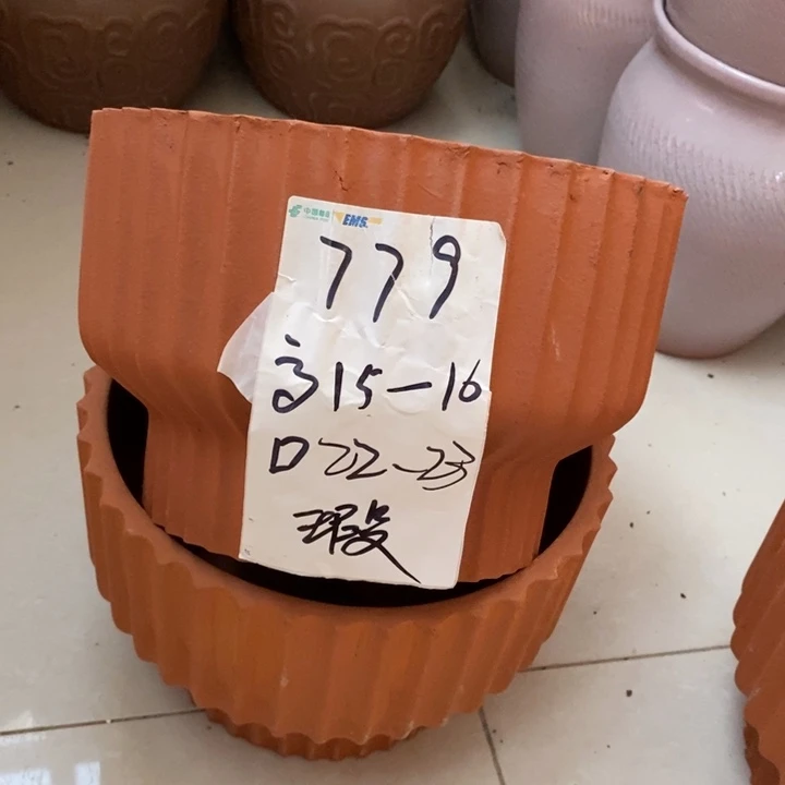 粗陶红陶绿植花盆779