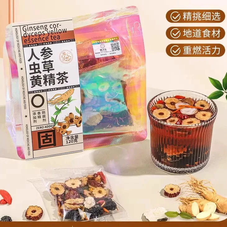 标：人参虫草黄精茶