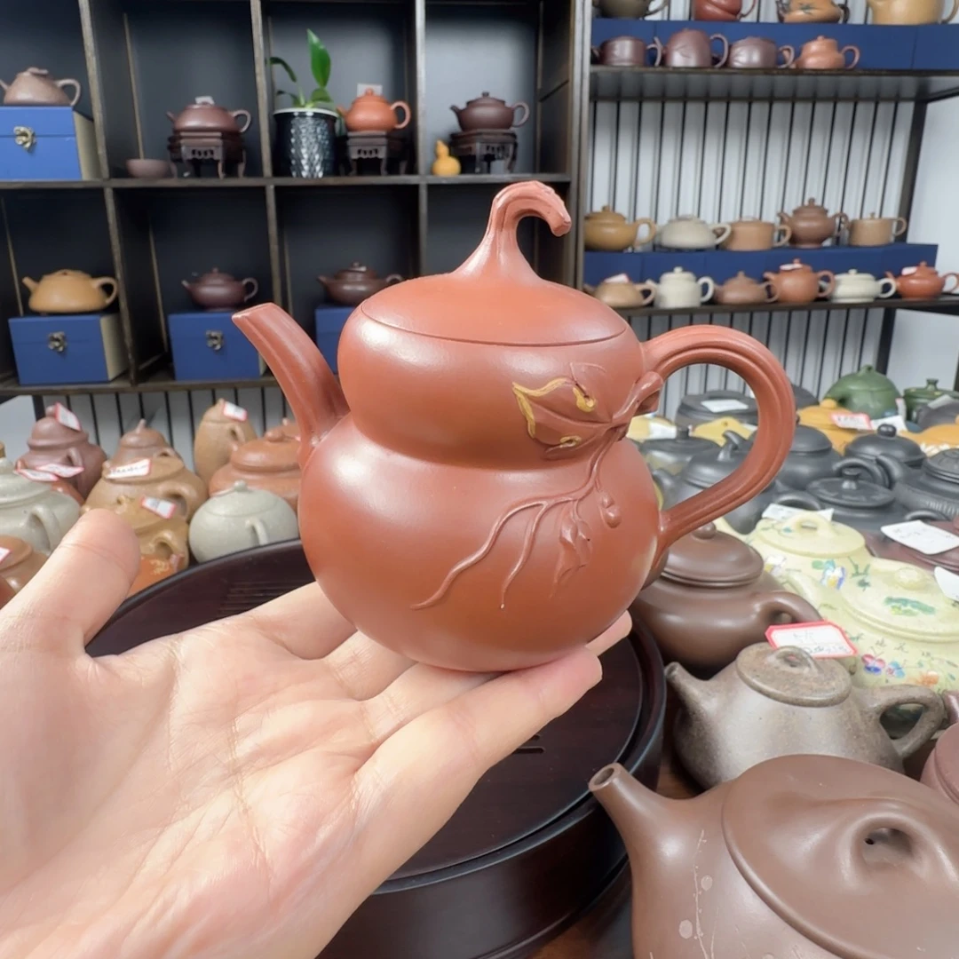 紫砂茶壶朱泥胡芦200cc