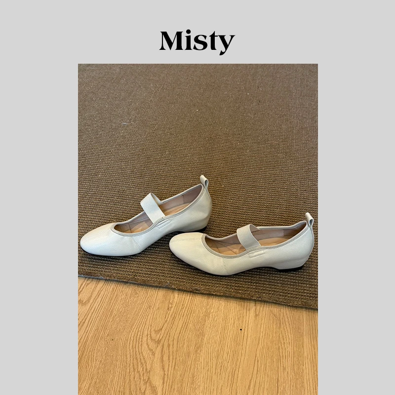 Misty雾屿女鞋|34-40码|4.5cm|2025爆款内增高畔带平底浅口单鞋