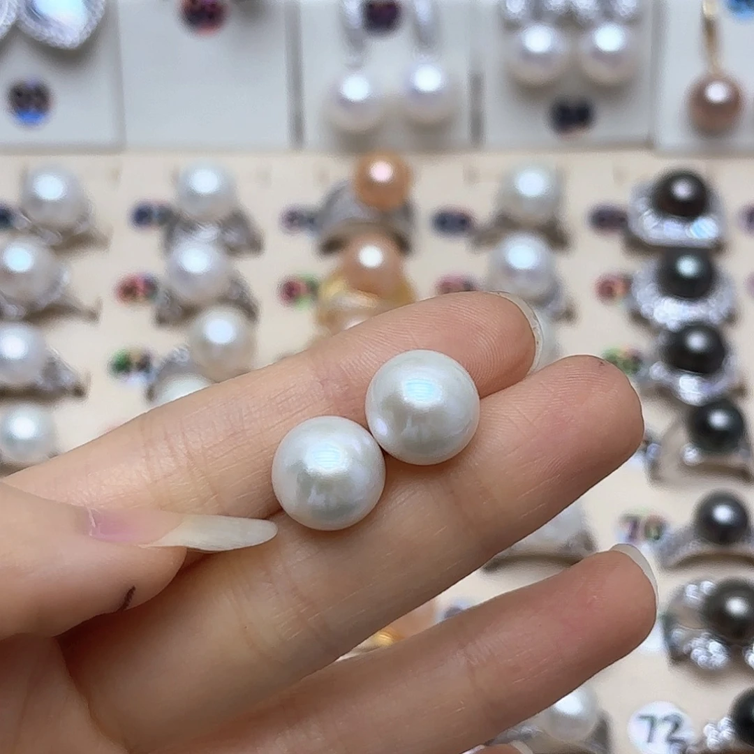 淡水珍珠银S925镶嵌颈饰团****～