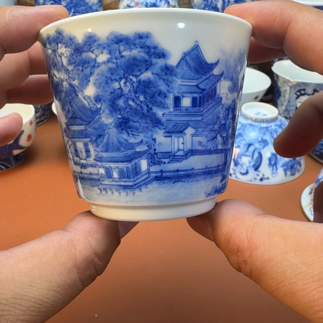 自****陶杯子景德镇全手工手绘陶瓷