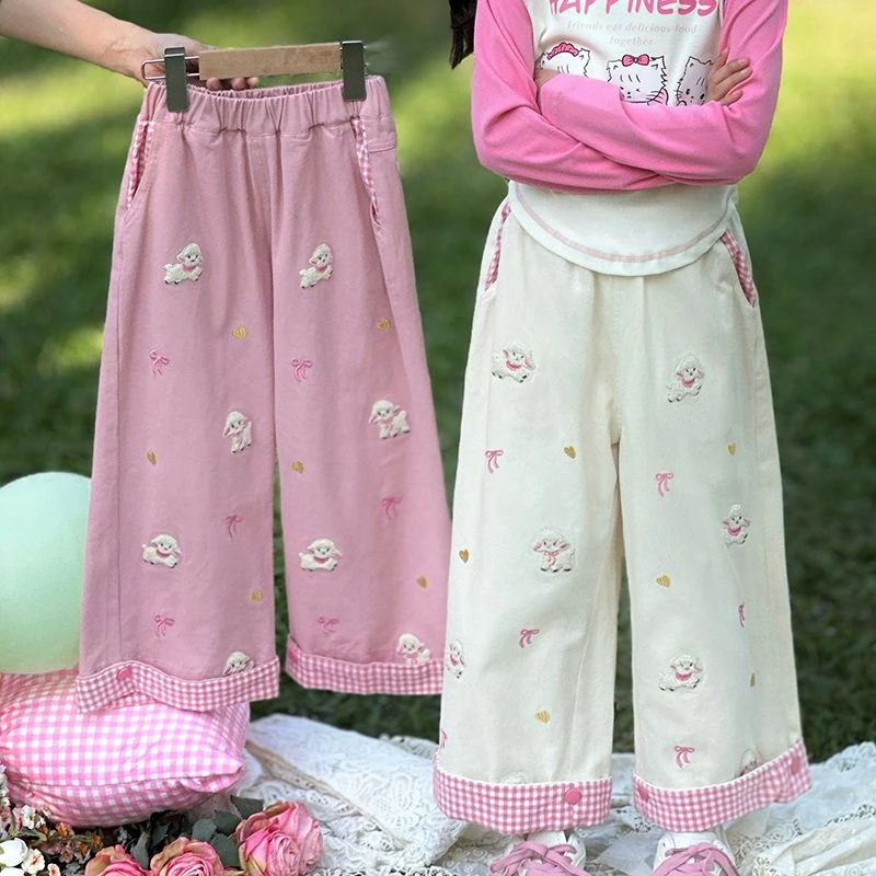 公主童装女童春装裤子2025新款春秋款百搭长裤儿童品质休闲裤潮