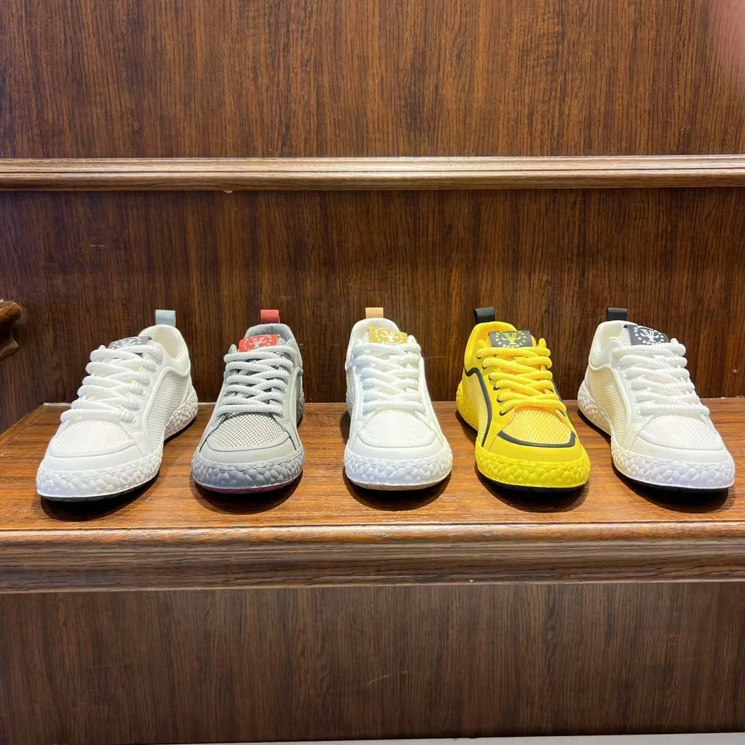 DL新款低帮素面耐磨拼色透气时尚休闲鞋飞织夏季百搭潮流男潮鞋