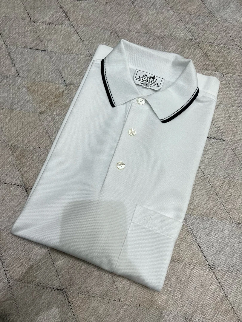 未使用 Hermes/爱马仕 120217 爱马仕春夏新款撞色领polo衫