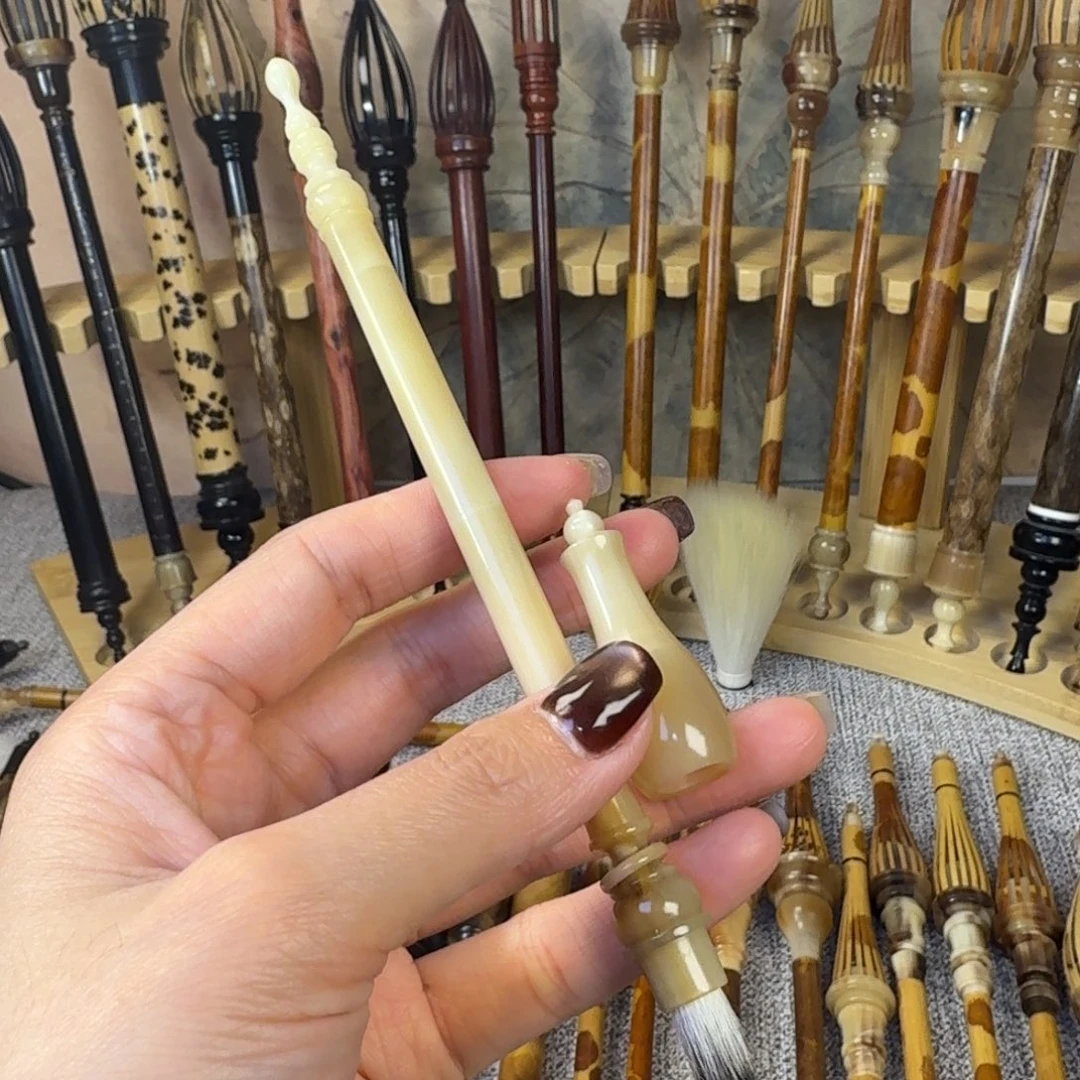 后***y牛角全牛角配九紫一样笔头