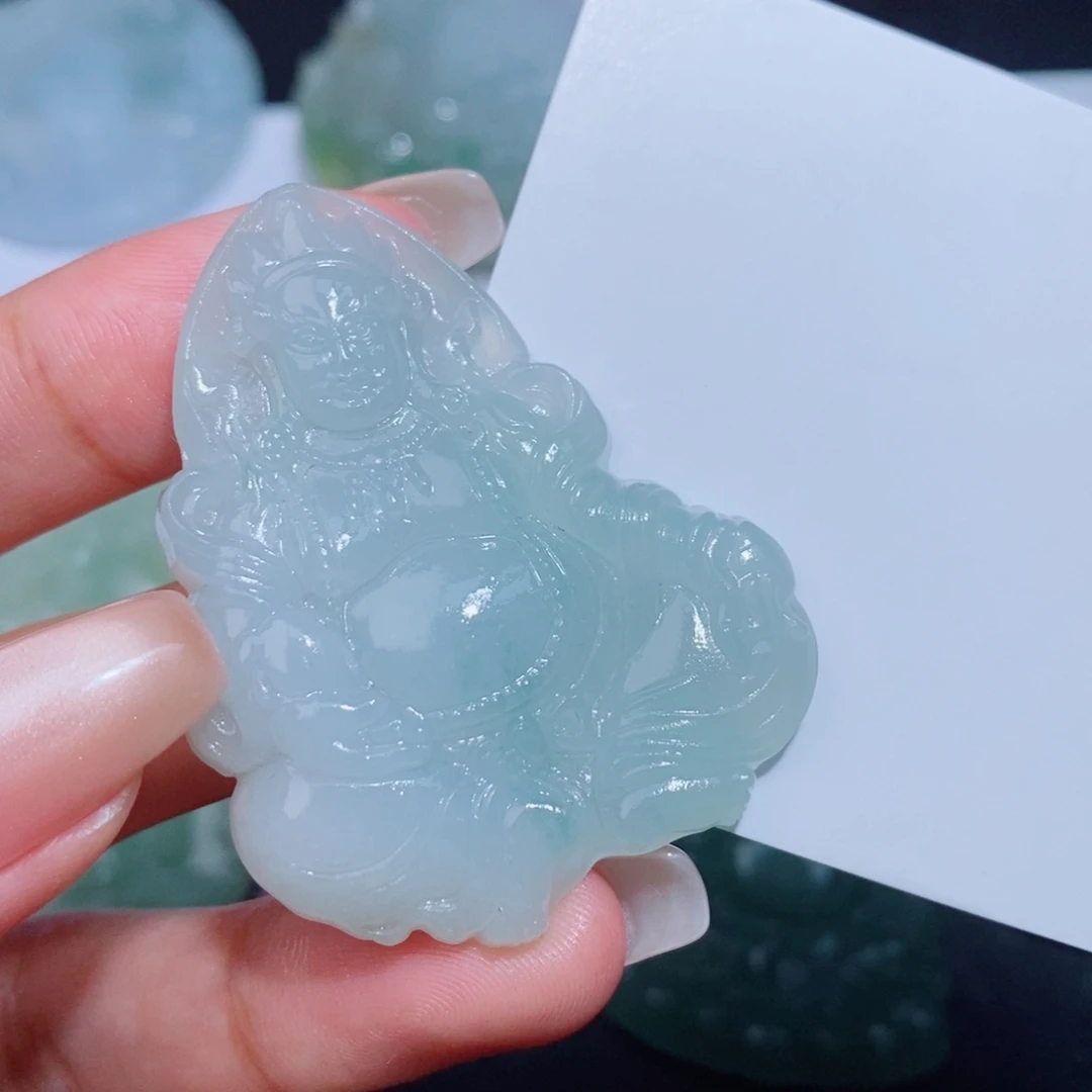 定制翡翠未镶嵌毛货翡翠挂件