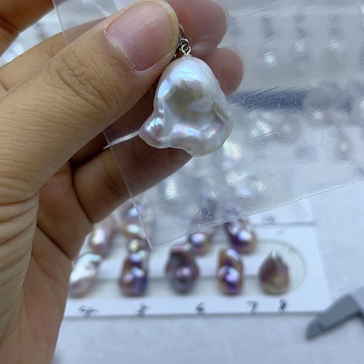 淡水珍珠银S925镶嵌颈饰