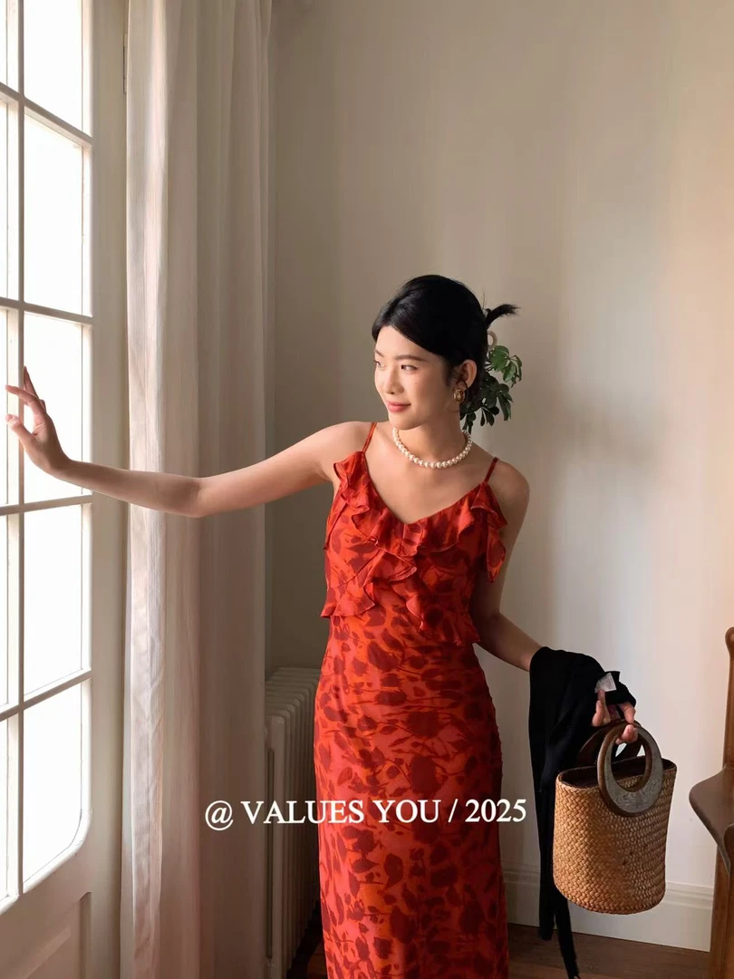 【NO退NO换】鑫燃KIKI 小众高级设计感显瘦连衣裙 6188 VY