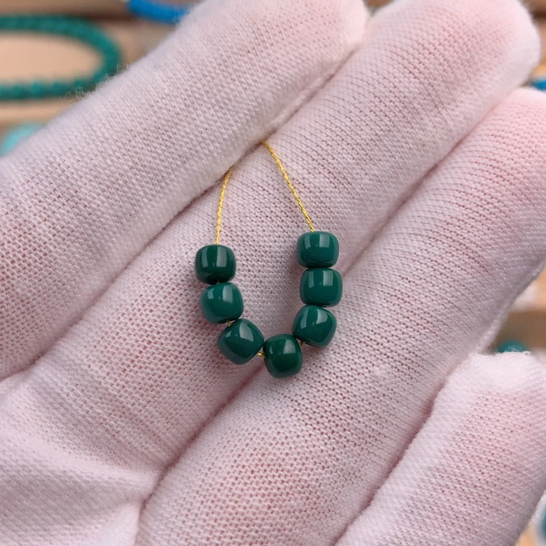 未镶嵌绿松石珠宝奇石4.1mm