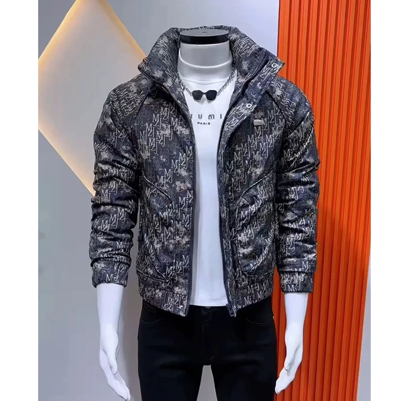 免烫螺纹下摆男长袖立领棉服棉衣冬季潮流春秋修身显瘦防寒轻便