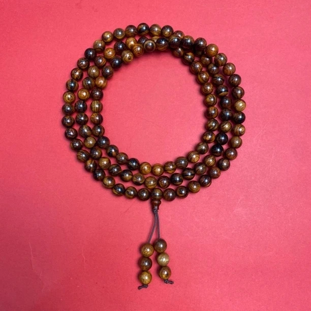 【盘拓精选】海南黄花梨降香黄檀8mm左右108项链