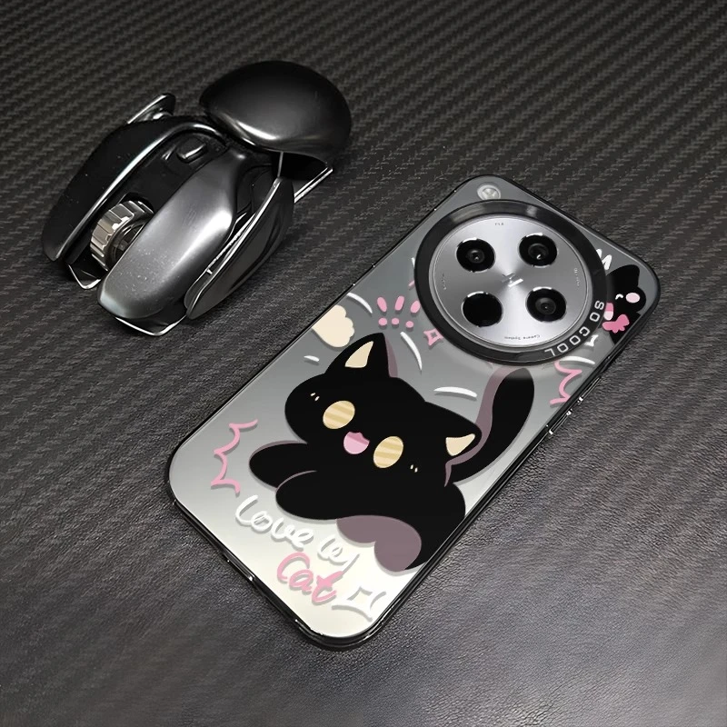 可爱惊吓猫咪适用opporeno13手机壳findx8pro卡通x6pro新款高级感