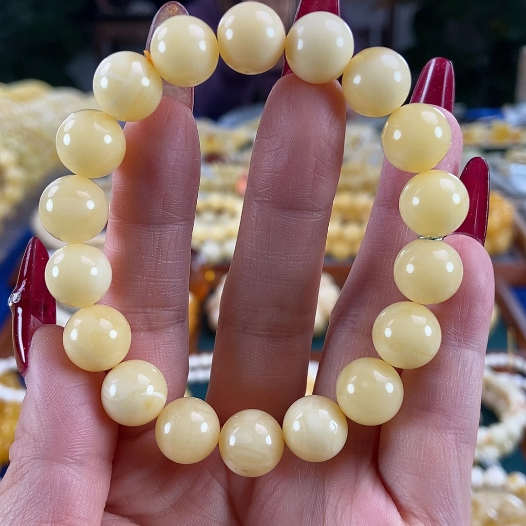 琥珀未镶嵌珠宝奇石11圆珠14