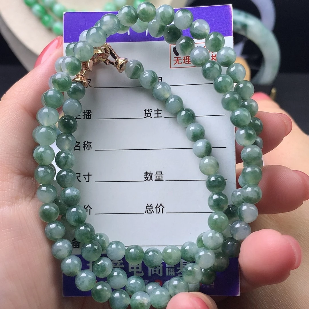 翡翠未镶嵌手链卡5.8