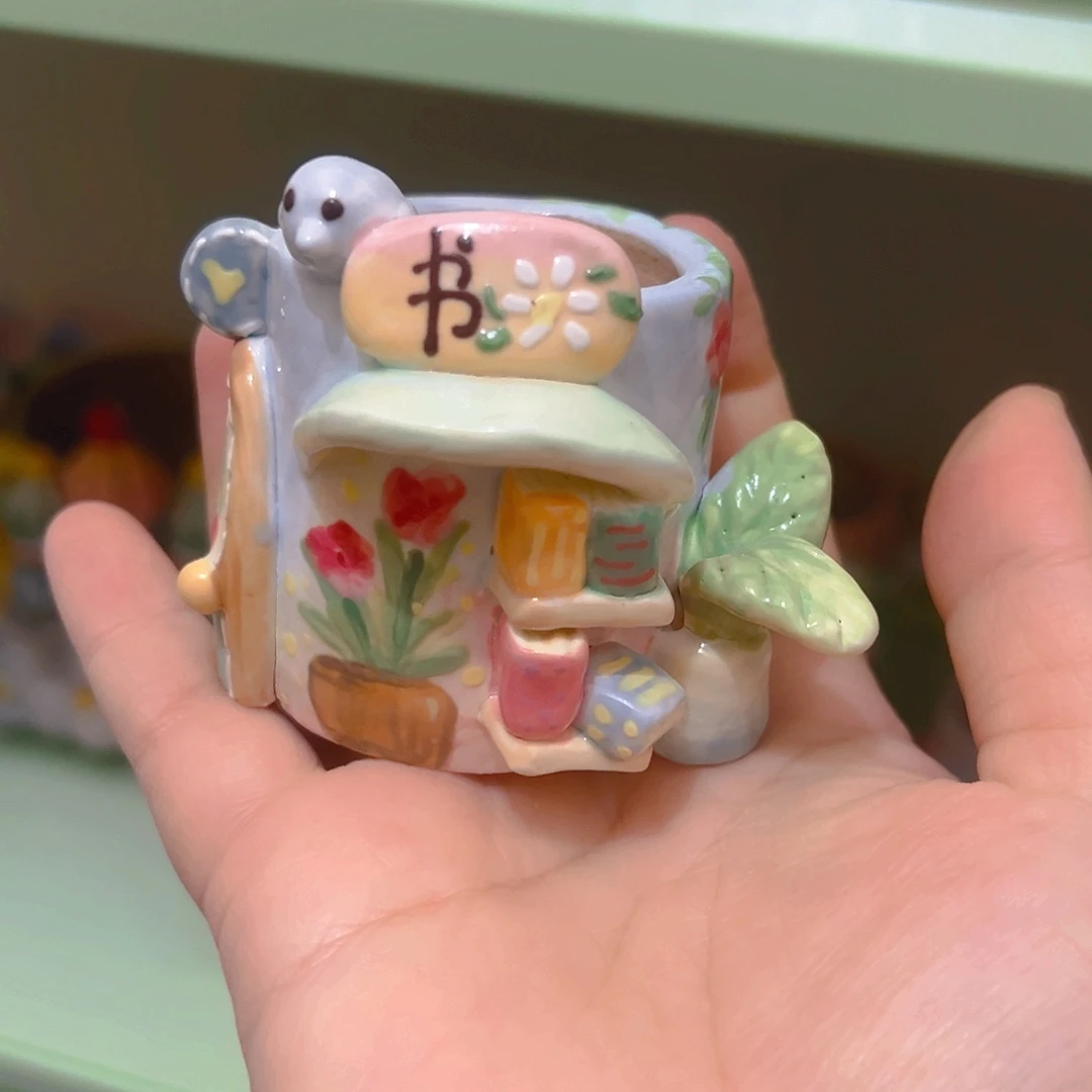 福福书店内口3.5老梧家多肉花盆