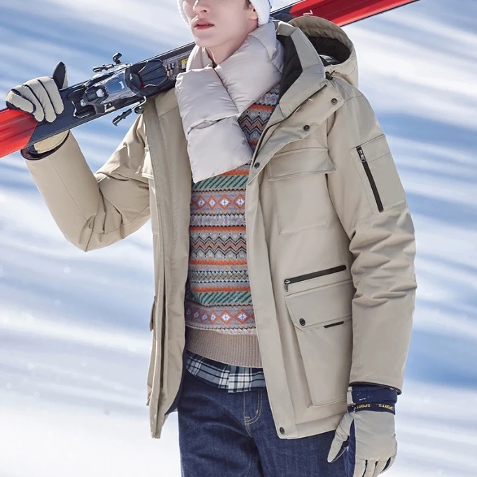 宝丫轻奢 男式轻量化户外工装保暖羽绒服K943