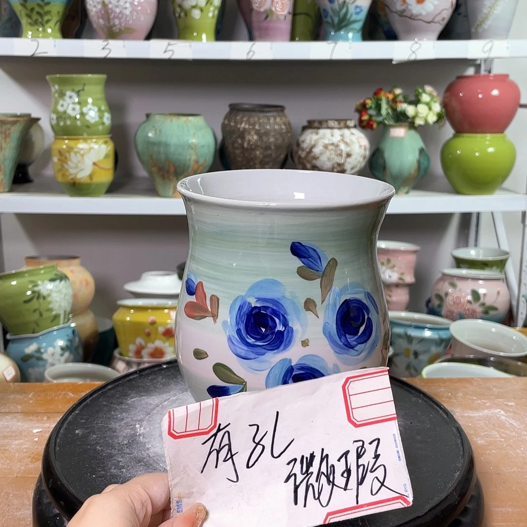 景德镇陶瓷花盆口14高18