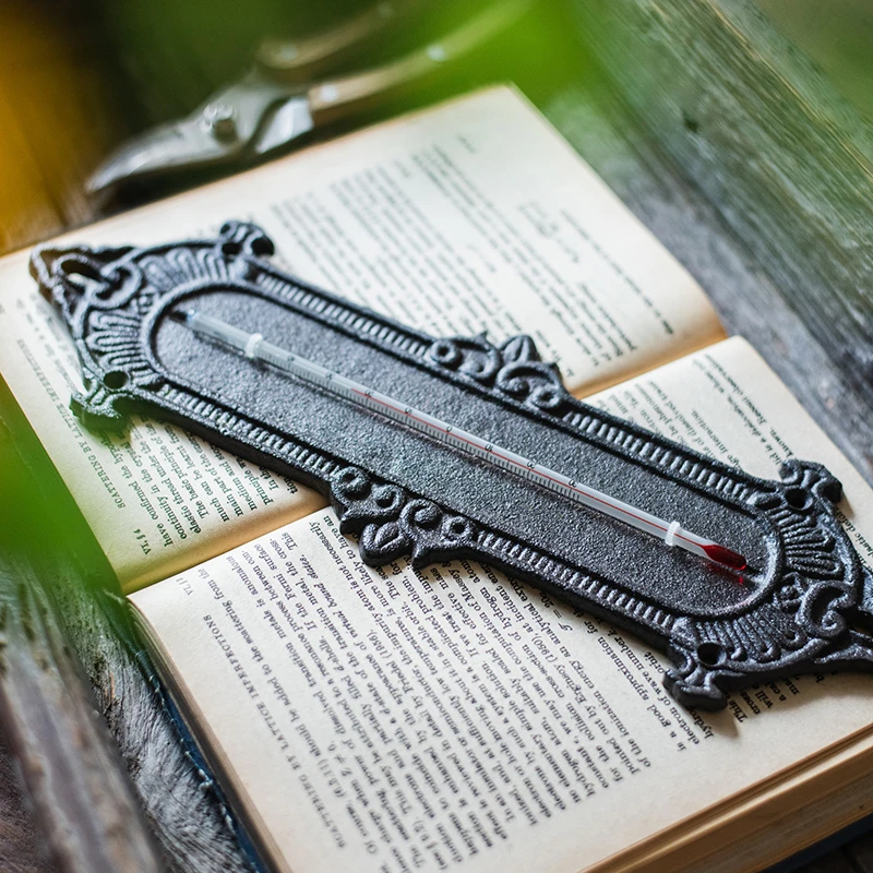 铸铁温度计壁挂装饰园艺户外花园墙面装饰温度表家用古典欧式