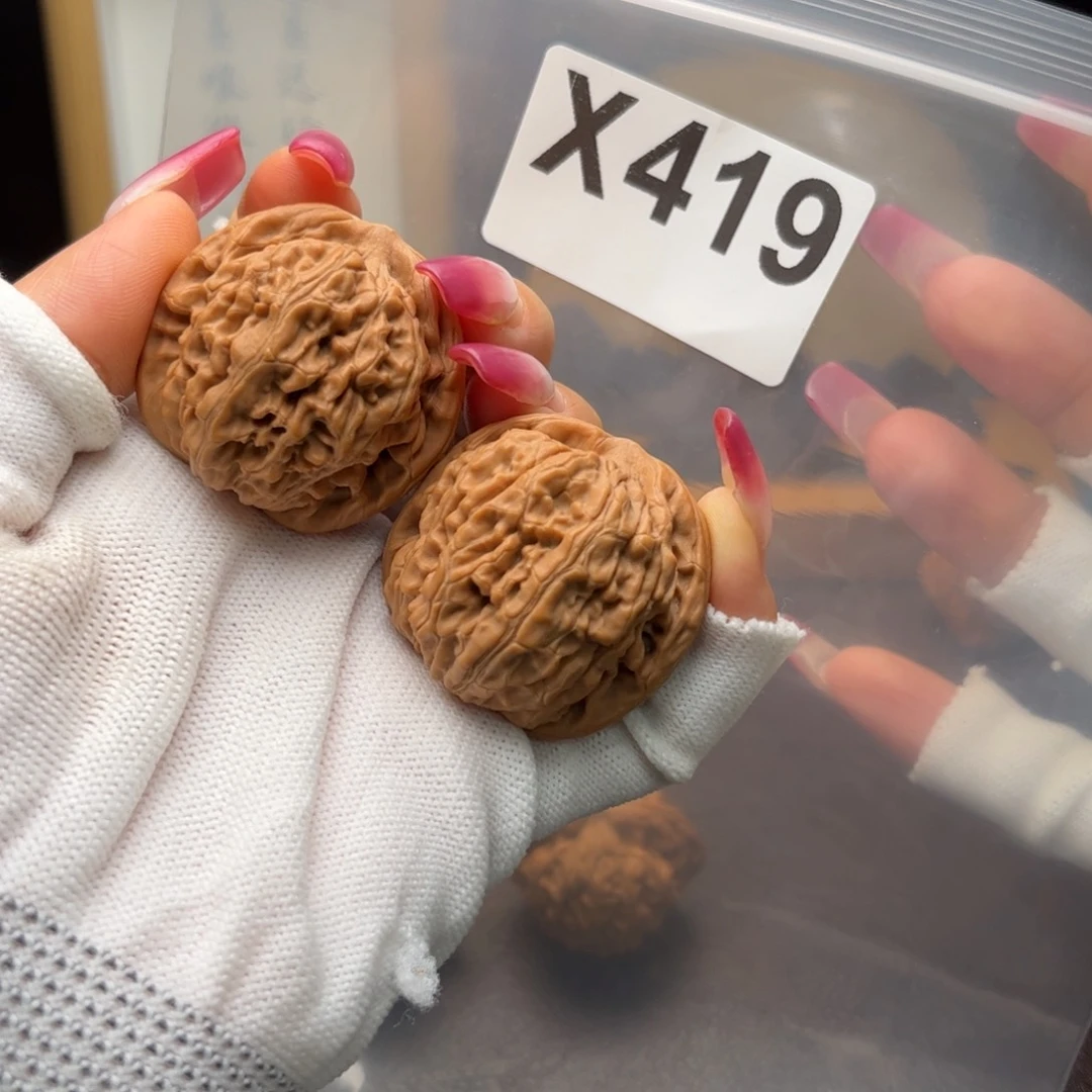文玩核桃把件38左右莲花x 419有虚尖