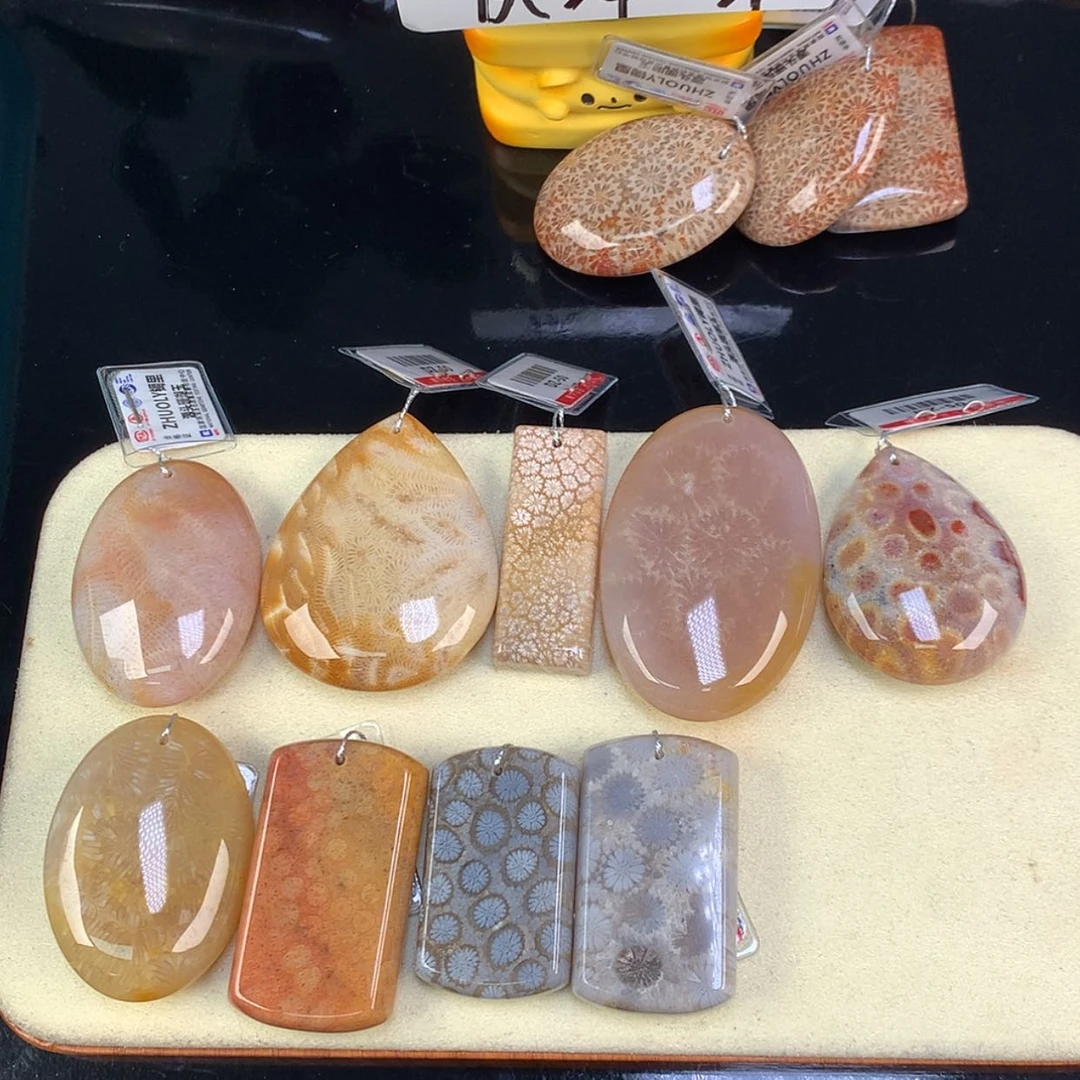 【闪购商品】颈饰未镶嵌硅化珊瑚（珊瑚玉）上新50一个吊坠（15号）