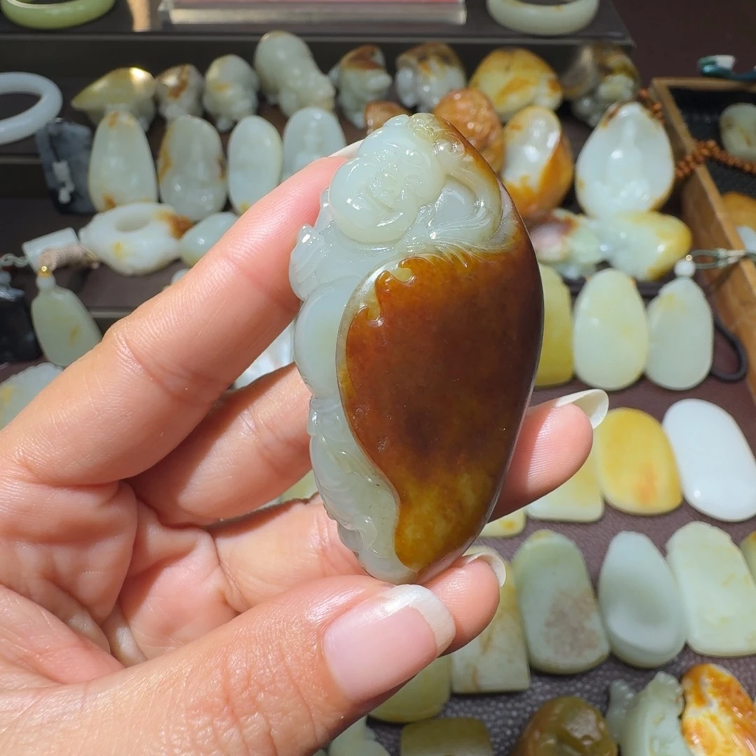 和田玉未镶嵌吊坠(不含链)