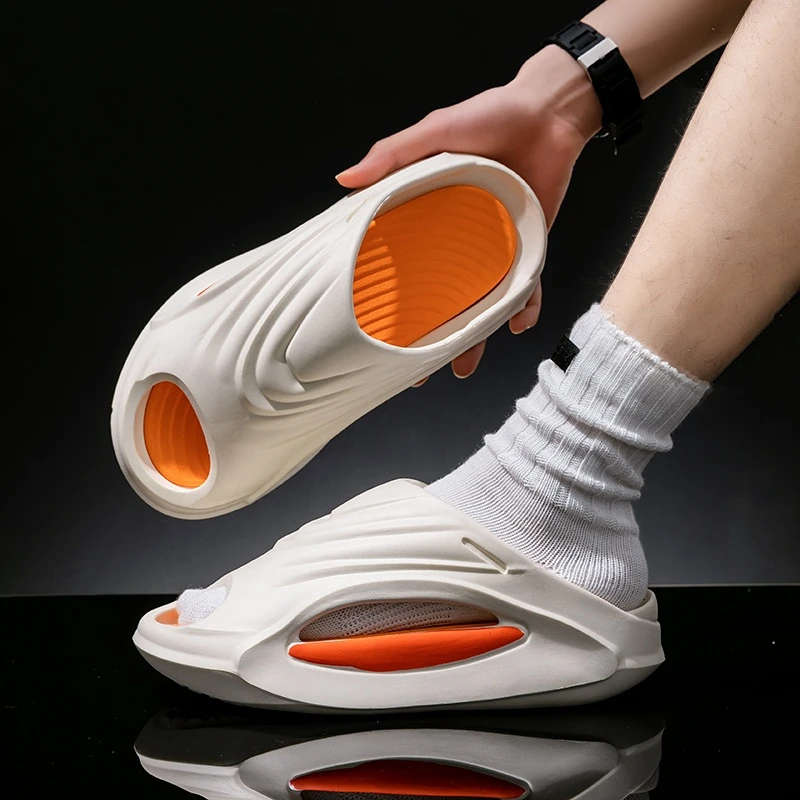 新款运动拖鞋外穿拖鞋男生男士外出防滑厚底沙滩篮球凉拖鞋女夏季