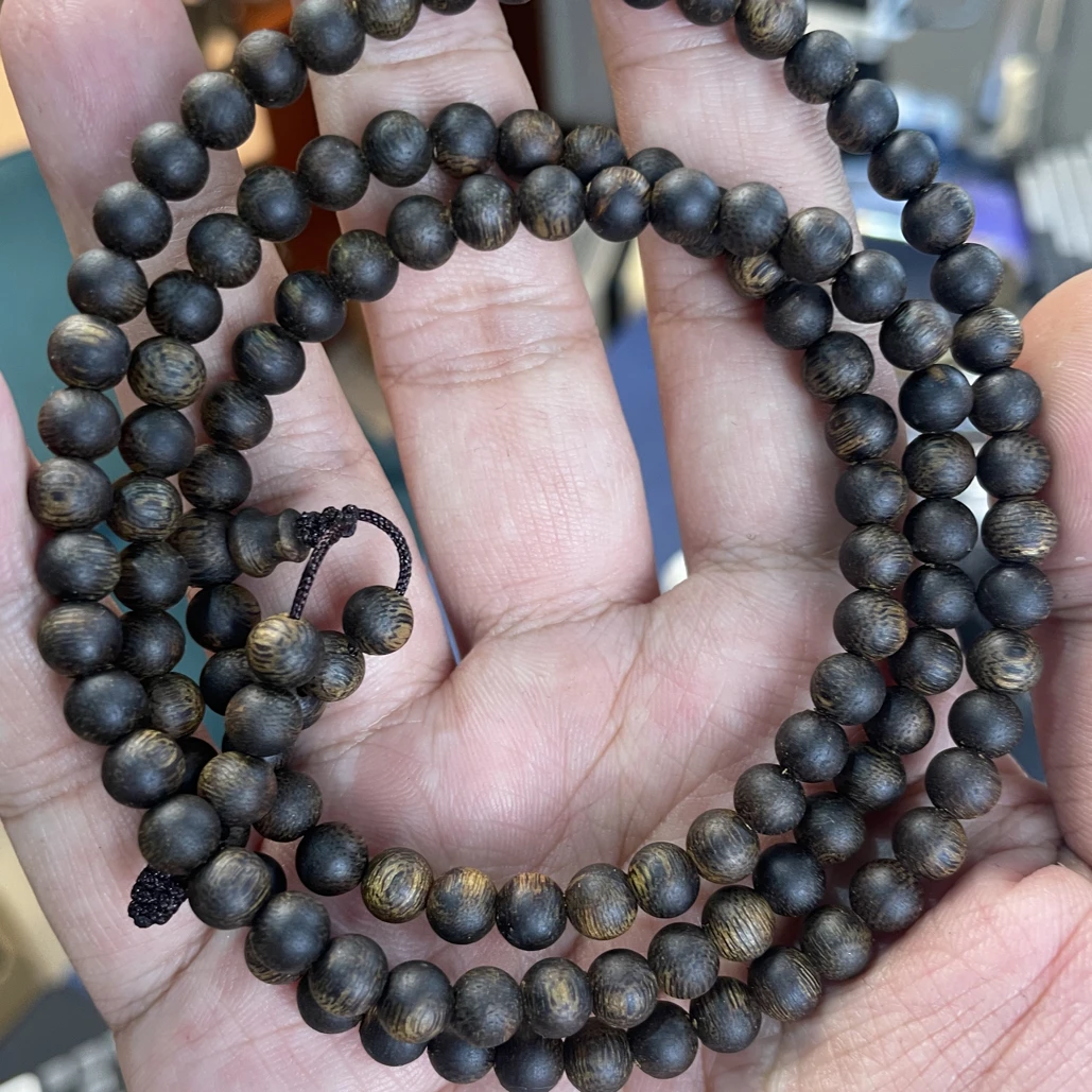 沉香奇楠沉香老料沉水级圆珠多圈108