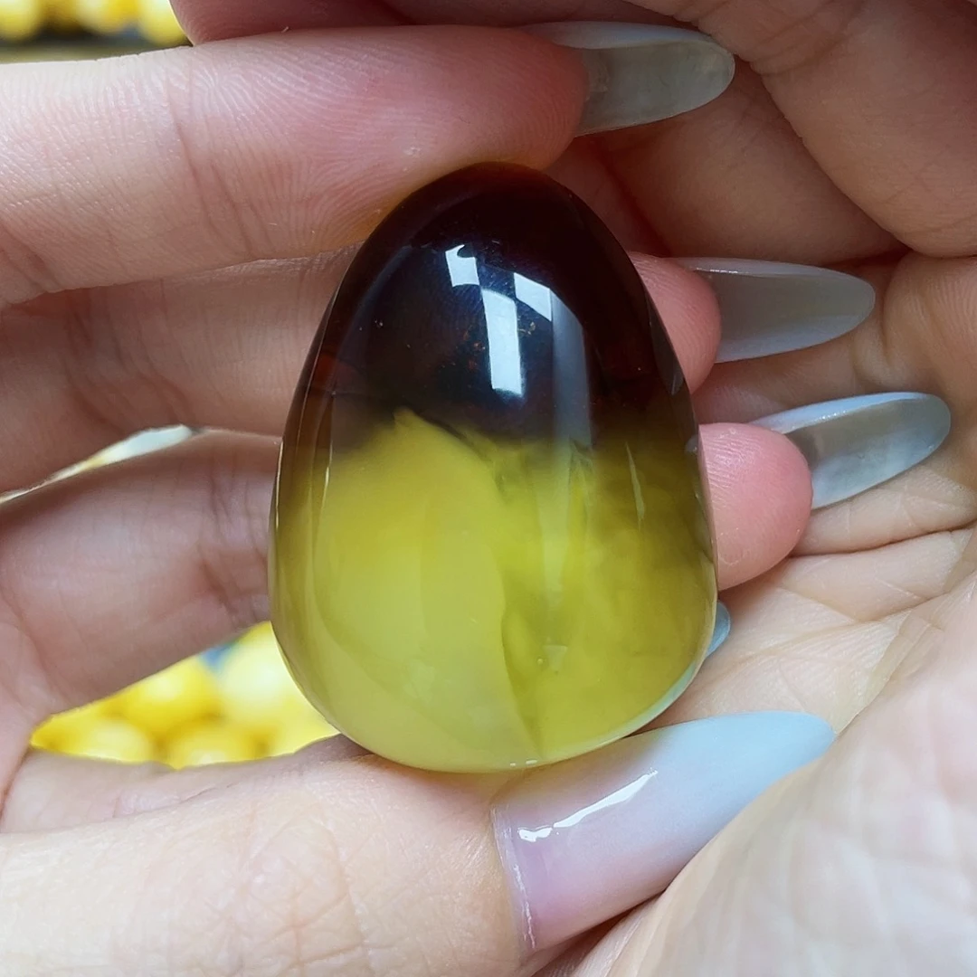 未镶嵌琥珀珠宝奇石40.8*31.1*22mm原皮吊坠