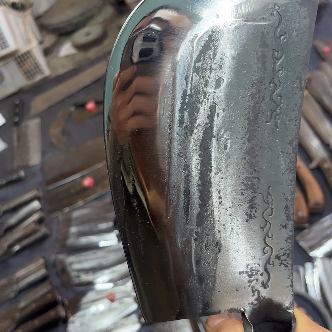 高碳锰钢云南阿老表手工锻打刀